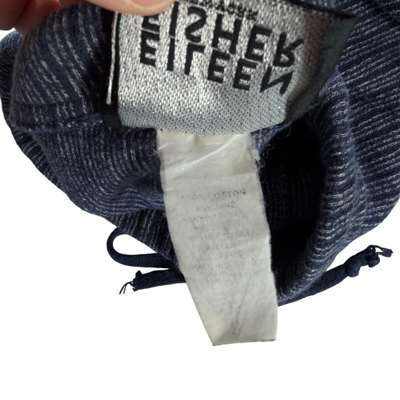 Eileen Fisher 90s Cotton Rib Knit Two Piece Set Top & Pants Blue Women's S 8USA - Picture 7 of 11